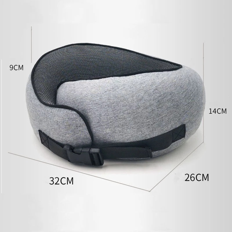 Oreiller de cou de voyage, oreiller de voyage non déformé pour avion | coussin de cou de voyage en forme de U | oreiller de cou en coton | en forme de U